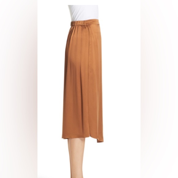 Vince silk drape skirt in copper XS - Picture 3 of 11